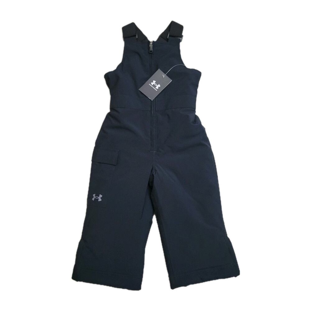 New Under Armor Boys Toddler Alderhorn Bib Puffer Pants Black size 2T